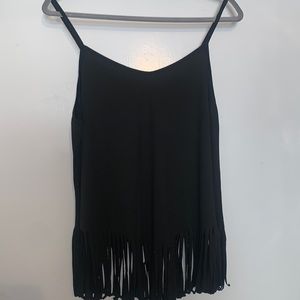 black fringe tank